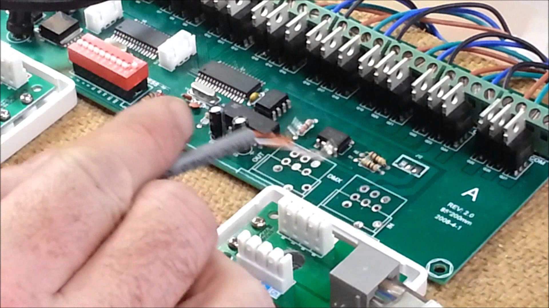 Installing RJ45 connector to the 27 channel RGB Controller